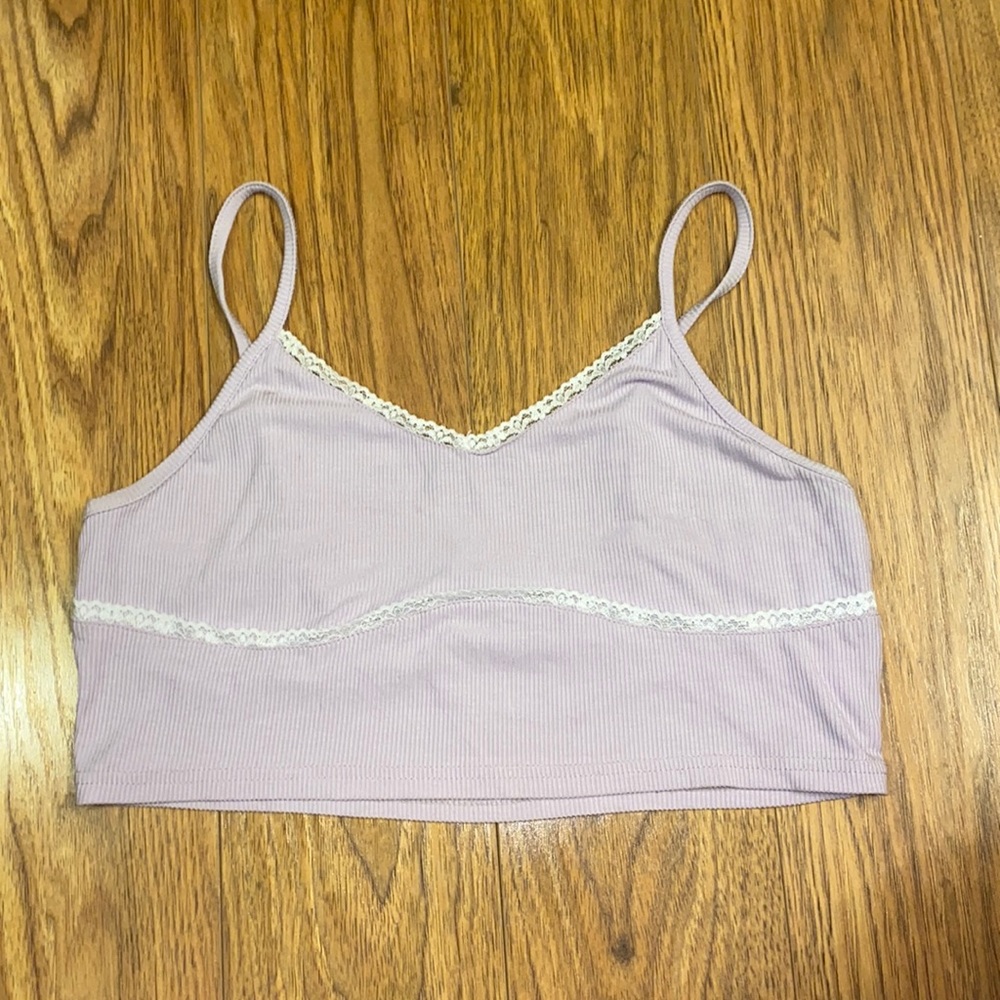 Light purple cropped tank top